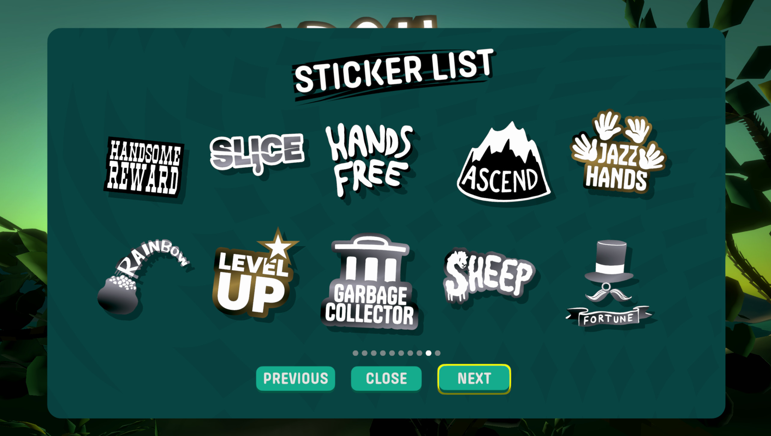 Cascadou Screenshot - Stickers